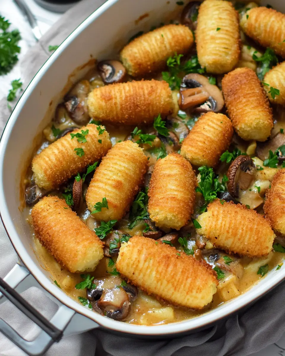 Veggie Krokettenauflauf mit Champignons: The Best Comfort Dish