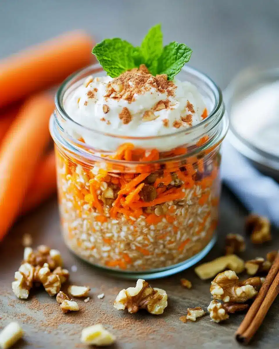 Carrot Cake Overnight Oats: Indulge in Breakfast Bliss