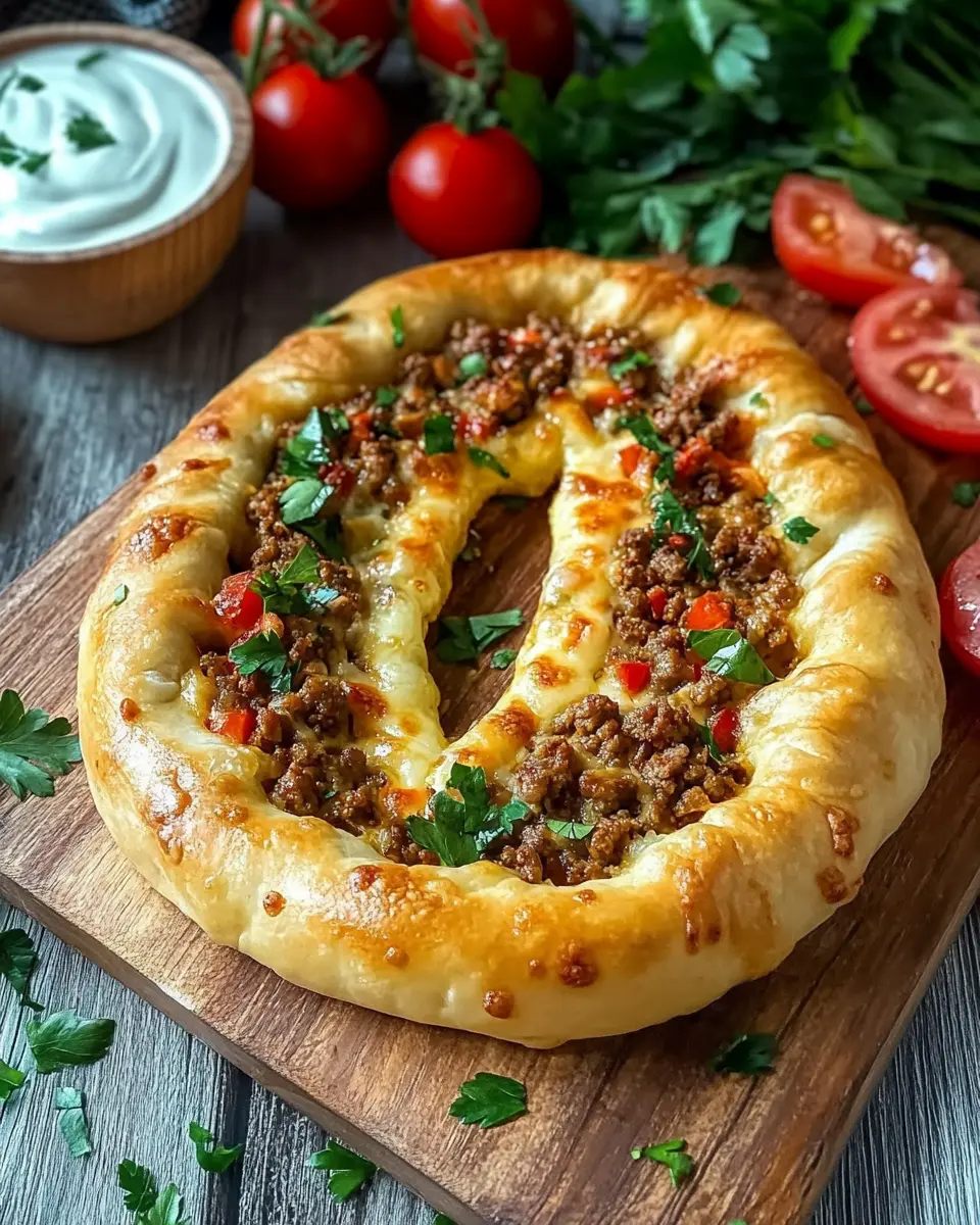 Pide mit Hackfleisch und Käse: Irresistibly Cheesy Delight