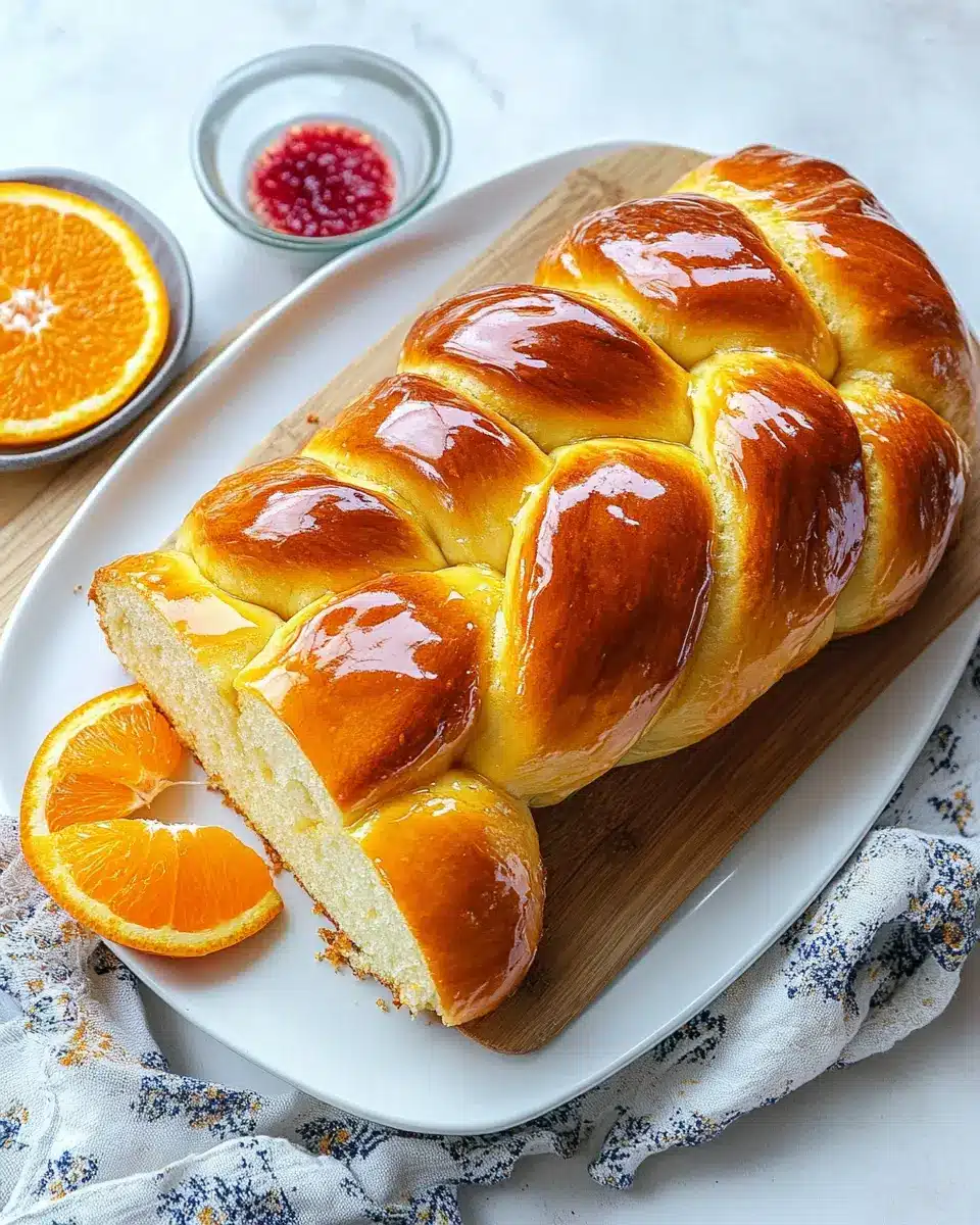 Veganer Hefezopf mit Orange First Image First Image