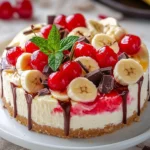 No Bake Banana Split Käsekuchen First Image First Image
