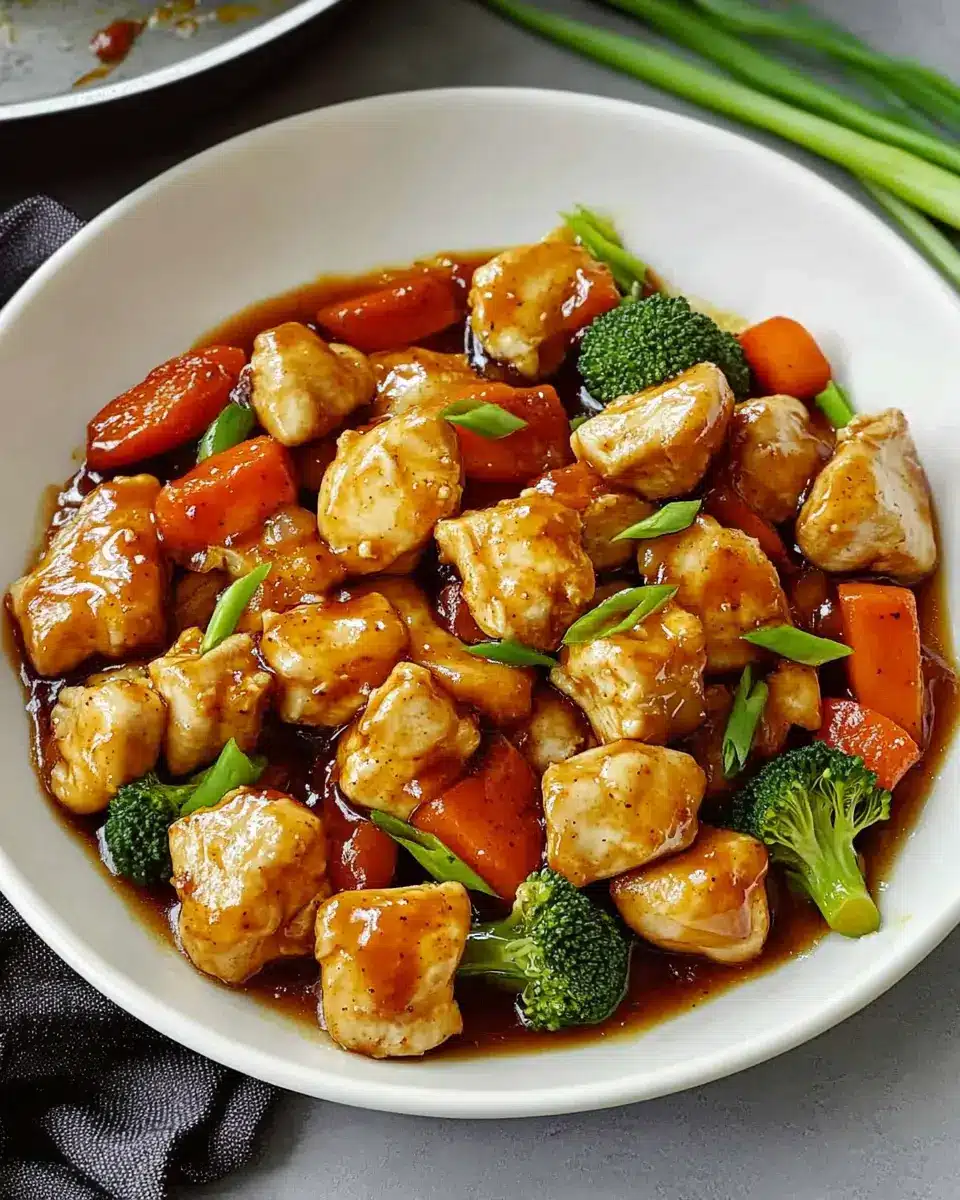 Honey Garlic Chicken mit Gemüsepfanne First Image First Image