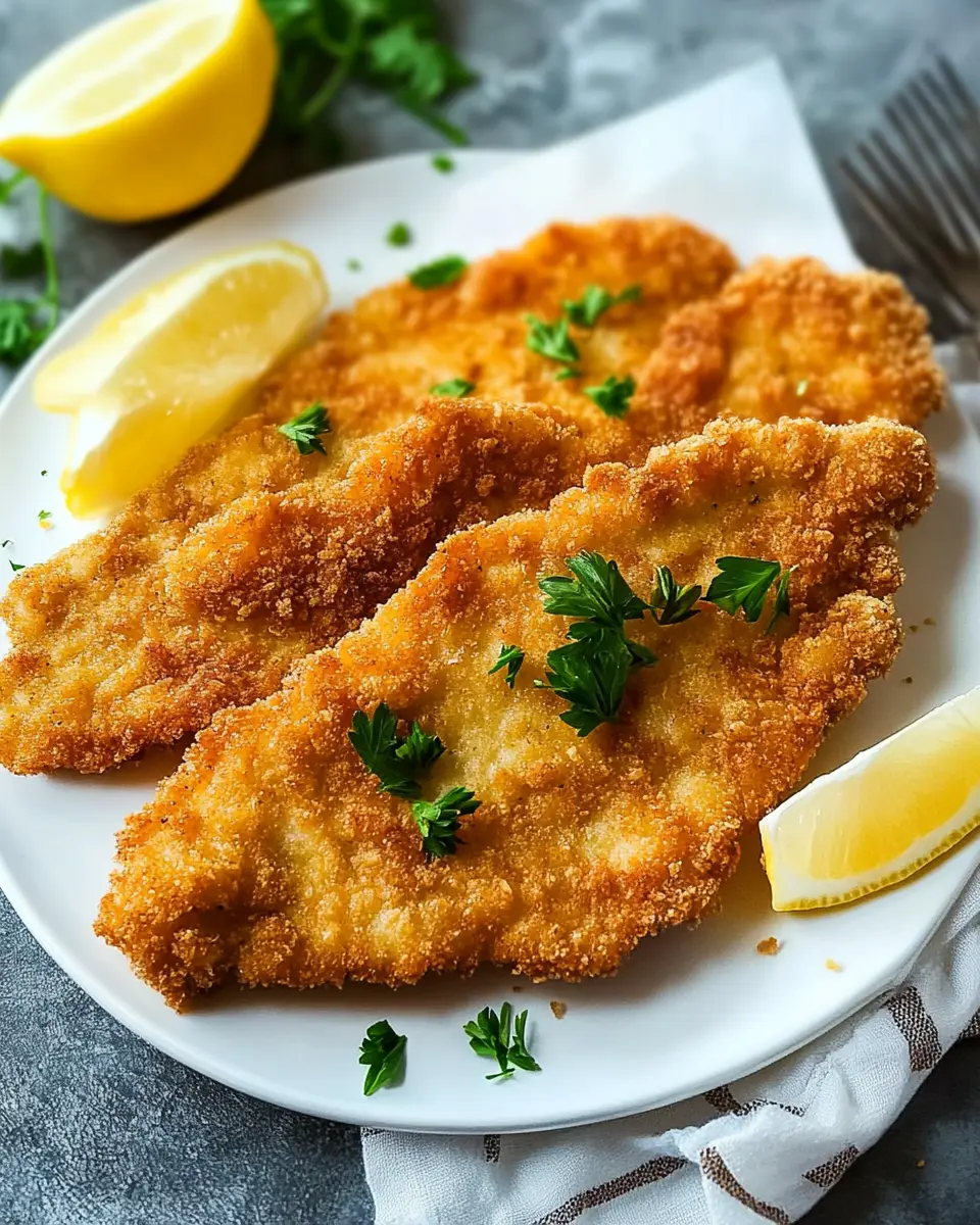 Panierte Schnitzel aus dem Backofen First Image First Image