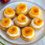 Blätterteig Eier mit Zitronencreme und Pfirsich First Image First Image