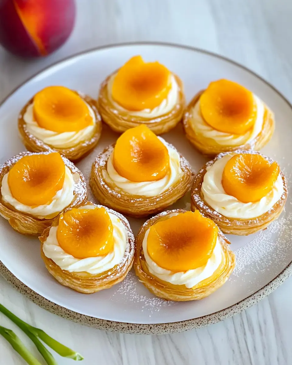 Blätterteig Eier mit Zitronencreme und Pfirsich: Irresistibly Delightful!
