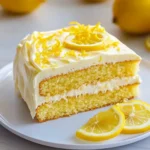 Saftiger Zitronenkuchen mit Frischkäsefrosting First Image First Image