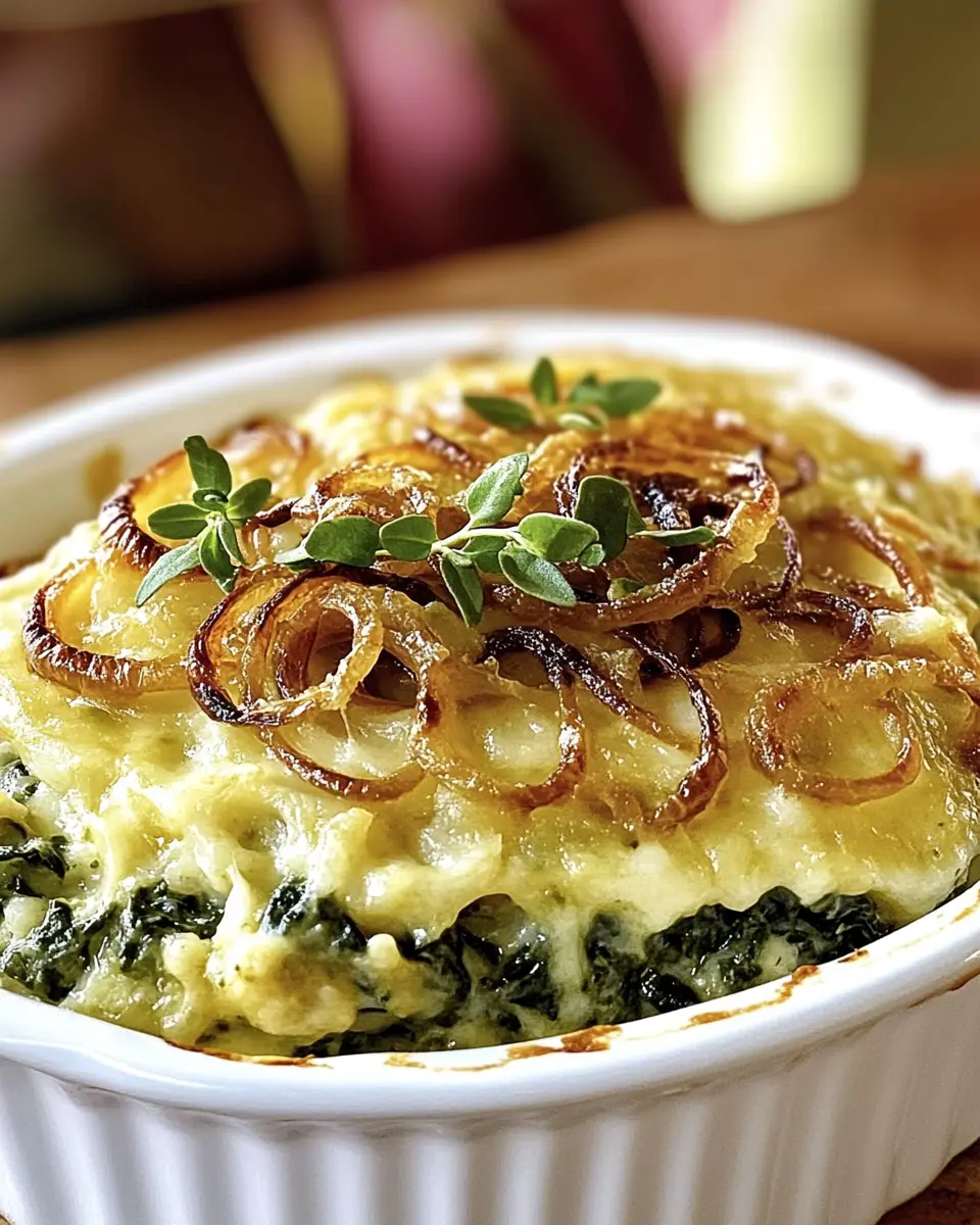 Spinatspätzli-Gratin mit Käse und Zwiebeln: Irresistibly Comforting!