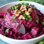 Rote Bete Salat mit Walnüssen und Mayonnaise First Image First Image