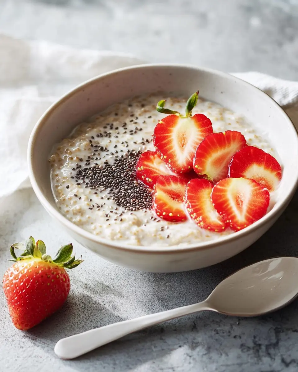 Porridge mit Chia-Samen und Erdbeeren: Easy Berry Bliss!