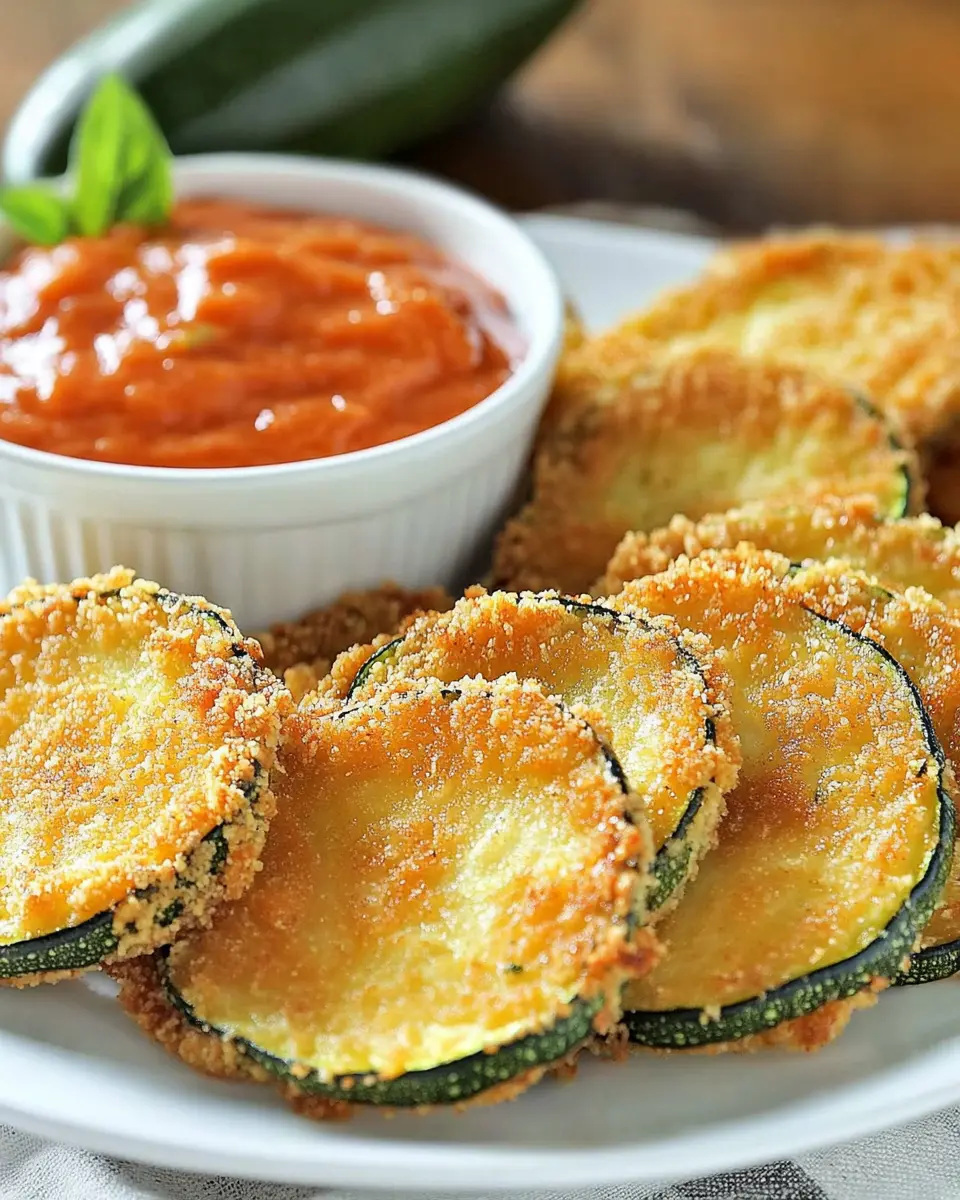 Panierte Zucchinischeiben mit Tomatendip: Easy & Irresistible Delight