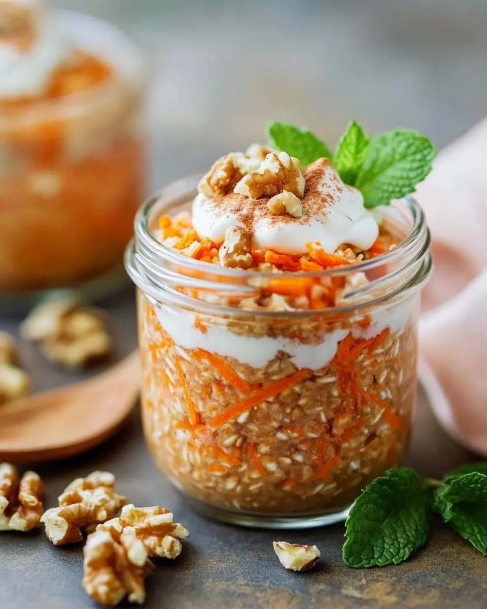 Carrot Cake Overnight Oats: Indulge in Breakfast Bliss