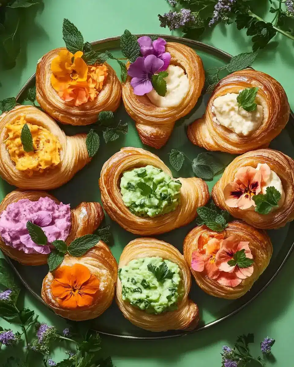 Bunt gefüllte Croissant-Nester: Irresistibly Festive Delights