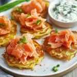 Knusprige Kartoffelpuffer mit Lachs & cremigem Dill-Dip First Image First Image