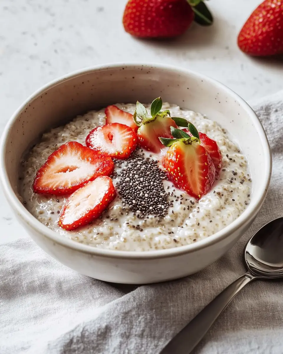 Porridge mit Chia-Samen und Erdbeeren: Easy Berry Bliss!