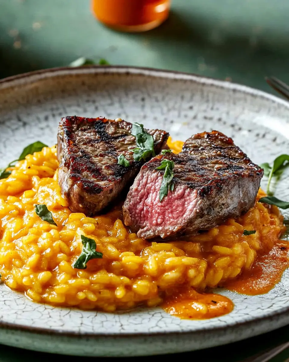 Möhren-Risotto mit Lammfilet: Indulgent Comfort in Every Bite