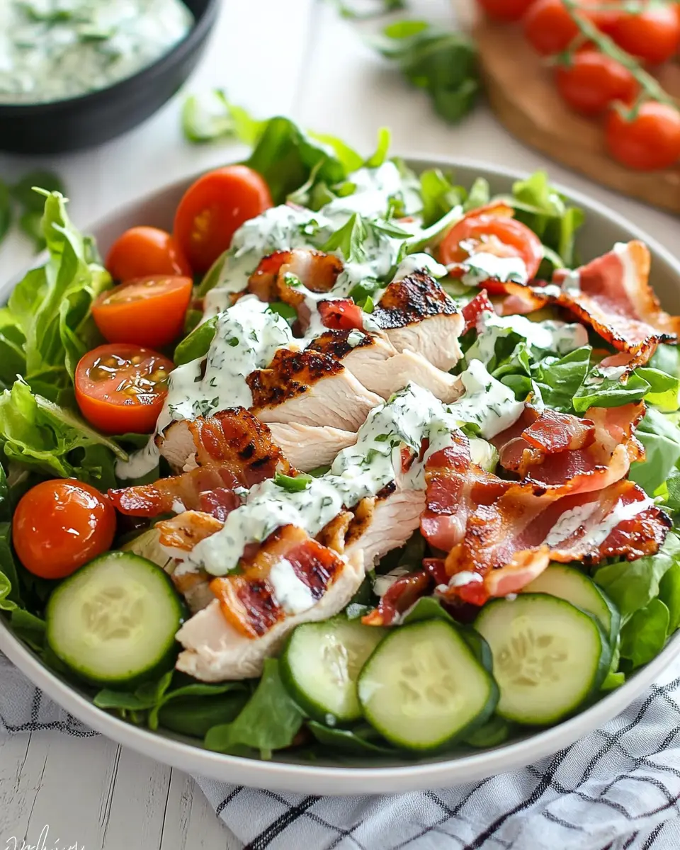 Bacon Chicken Salad mit Kräuter-Joghurt-Dressing: Simply Irresistible!