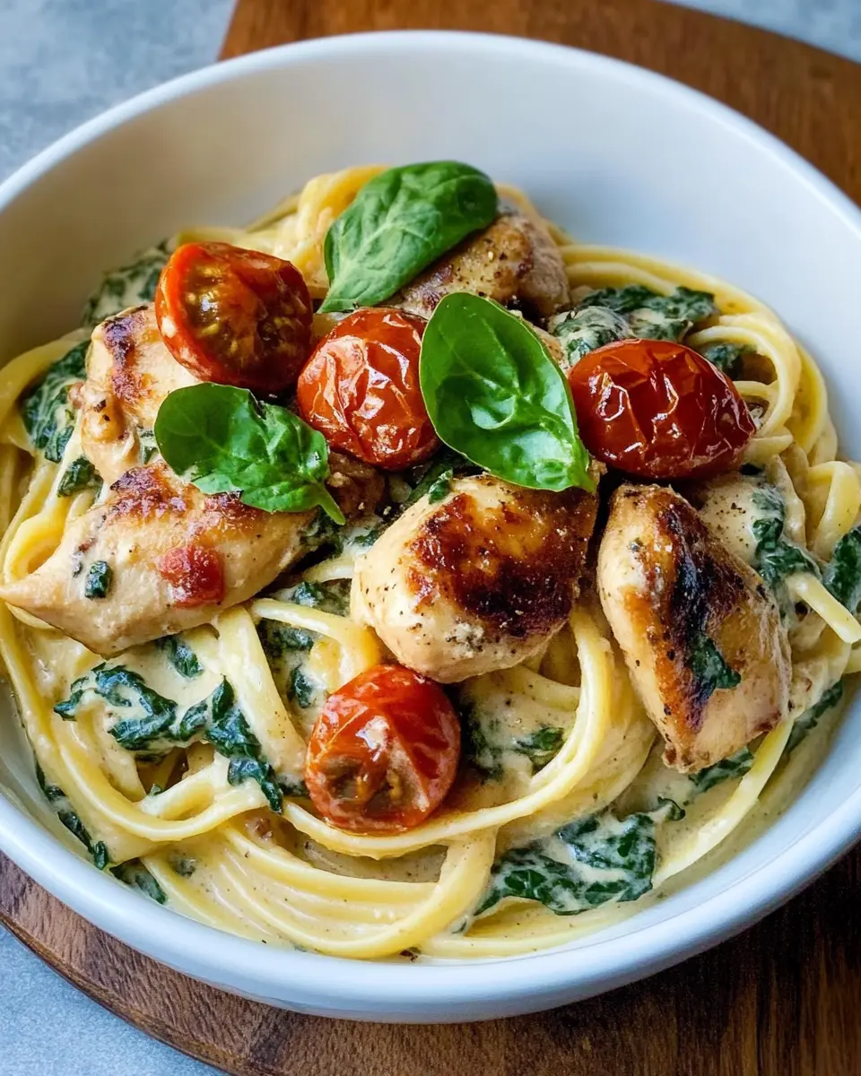 Spinat-Sahne-Soße mit Nudeln: A Cozy Chicken Delight!
