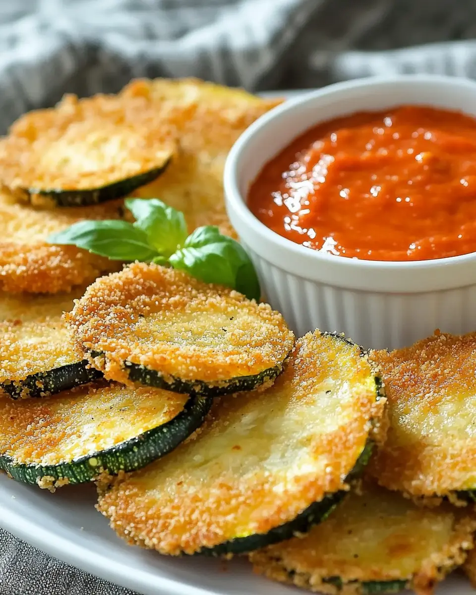 Panierte Zucchinischeiben mit Tomatendip: Easy & Irresistible Delight