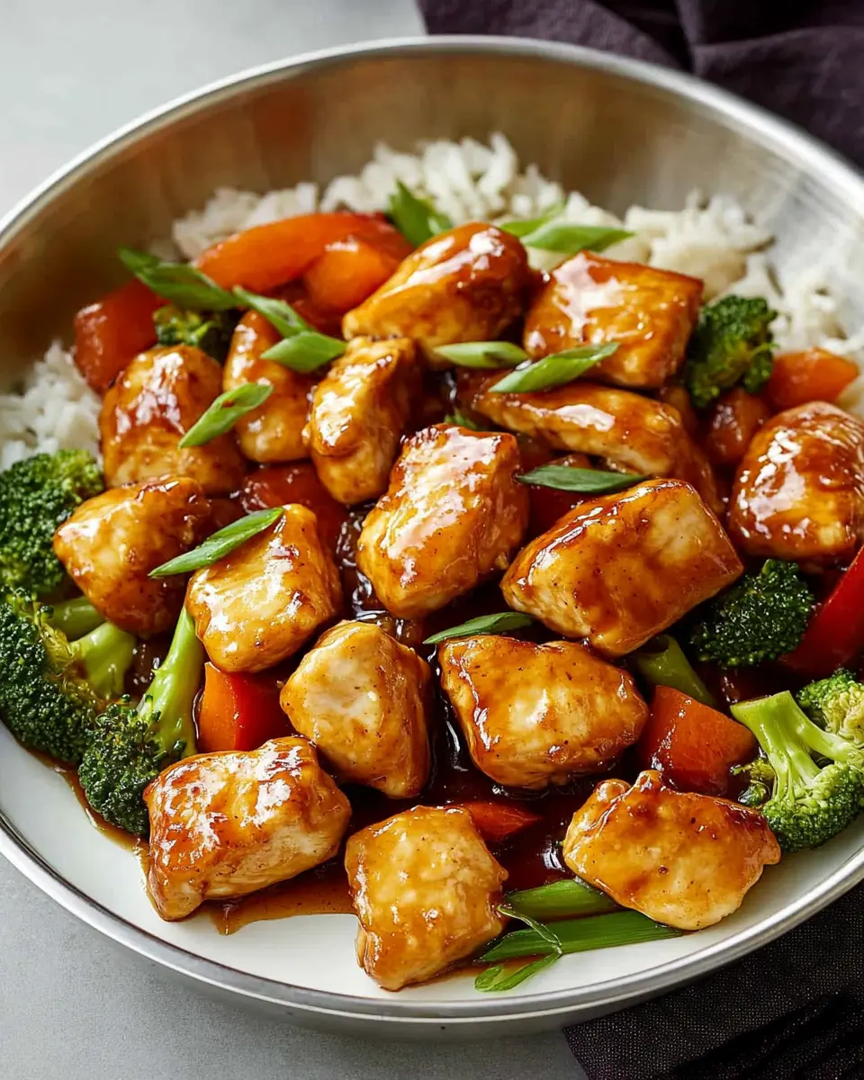 Honey Garlic Chicken mit Gemüsepfanne: Irresistibly Flavorful Delight