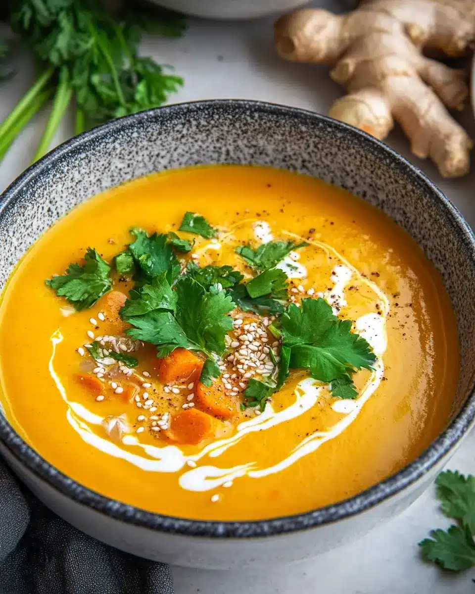 Möhren-Ingwer-Suppe mit Kokosmilch: The Best Cozy Comfort Soup