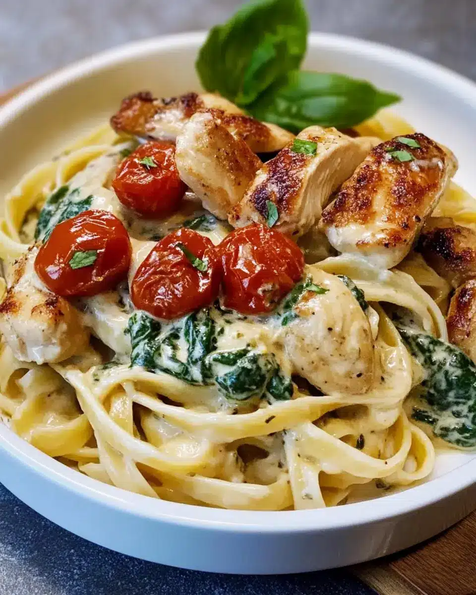 Spinat-Sahne-Soße mit Nudeln: A Cozy Chicken Delight!