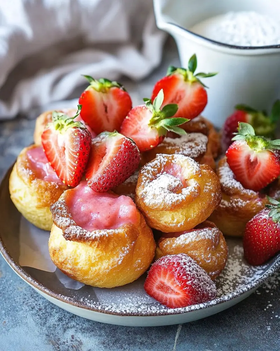 Popovers mit Rhabarber Curd & Erdbeeren: Irresistibly Sweet Delight