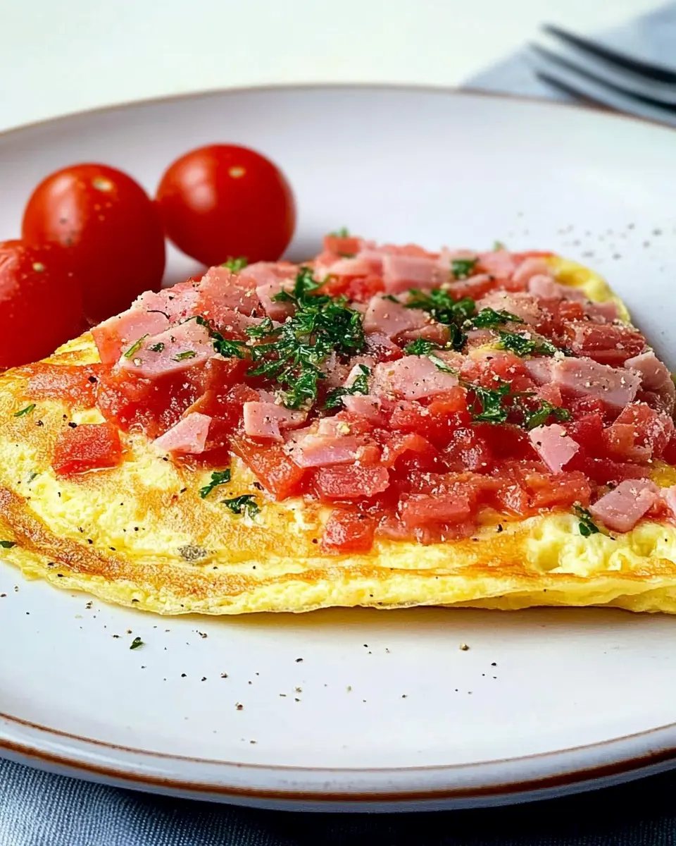 Schinken-Tomaten-Omelett