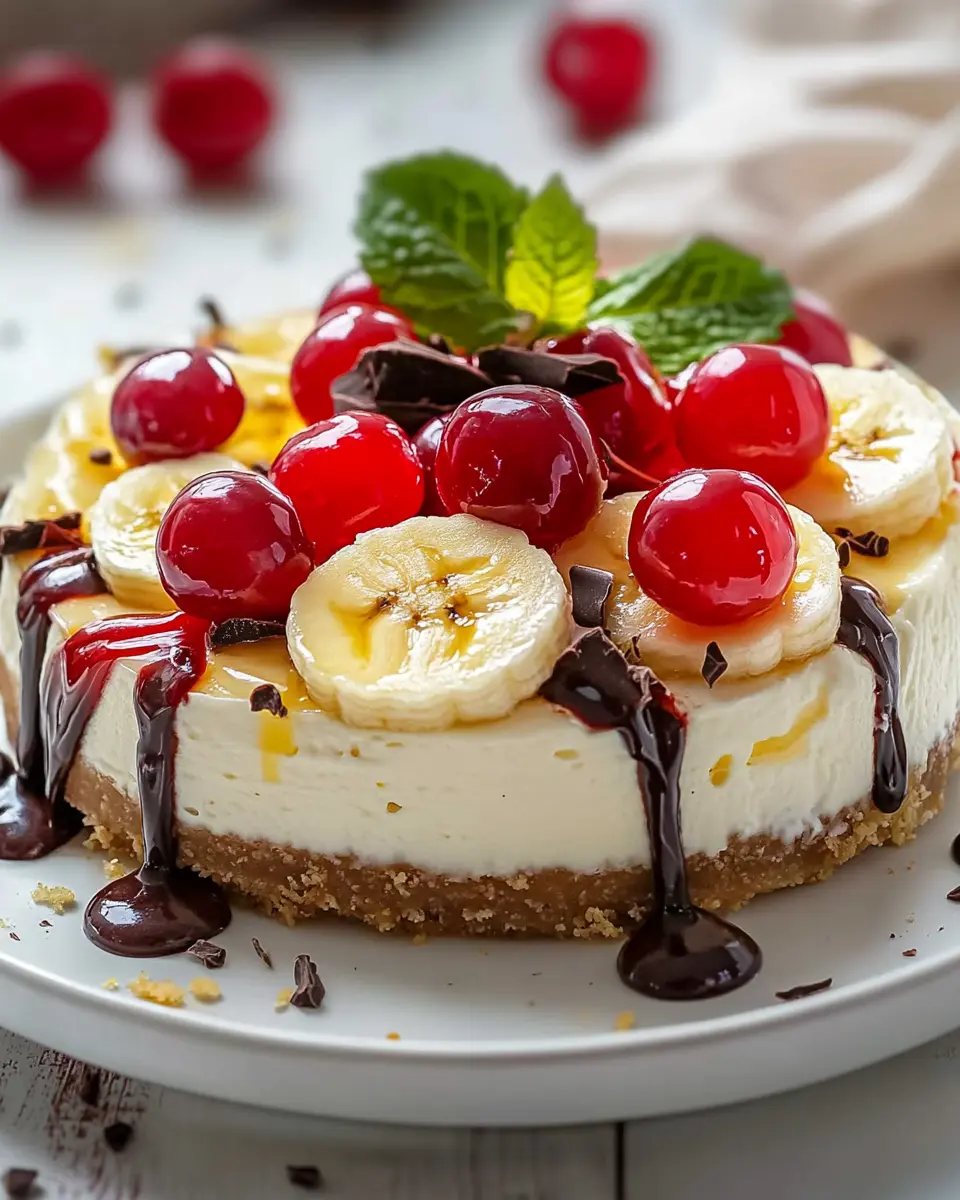 No Bake Banana Split Käsekuchen: Your Easy Indulgence Delight