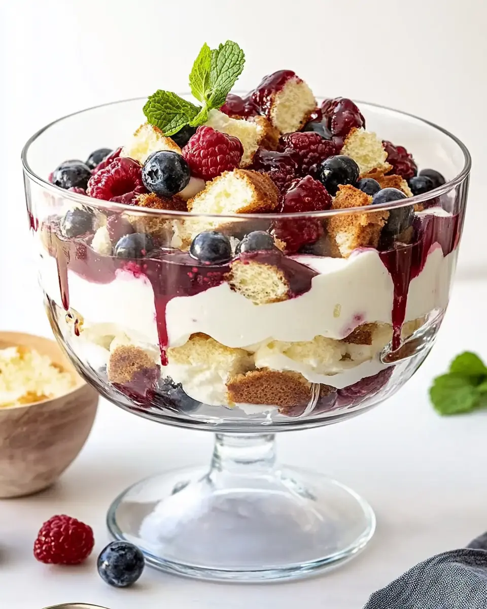 Hütten-Trifle mit Vanillequark