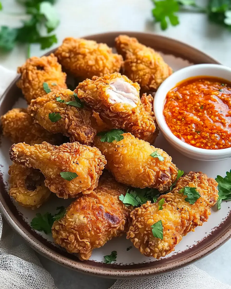 Fried Chicken mit Spicy Dip (Rezept mit Buttermilch) First Image First Image