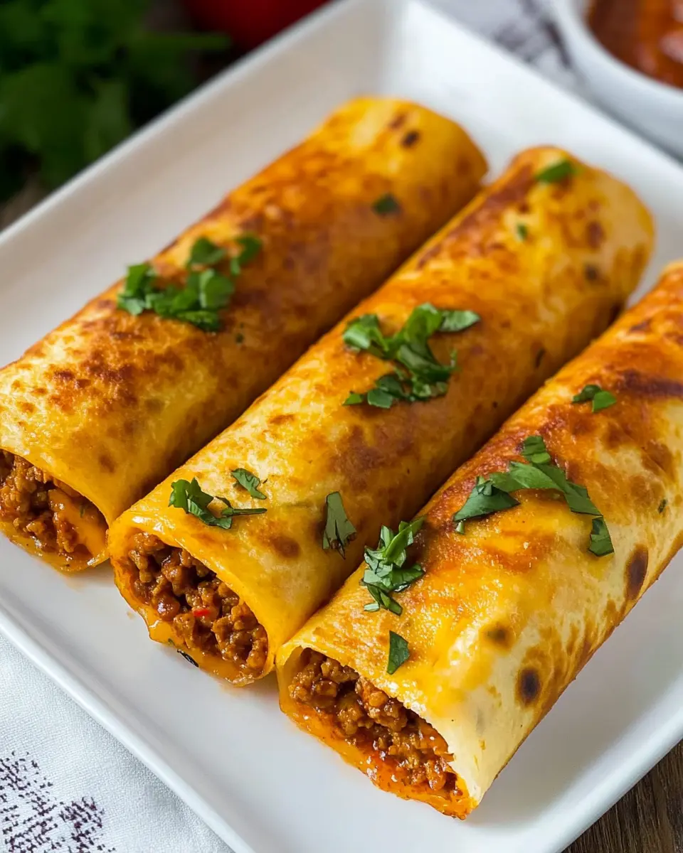 Knusprige Wraps mit Hackfleisch und Käse: Easy Weeknight Delight