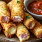 Überbackene Schinken Mozzarella Sticks First Image First Image