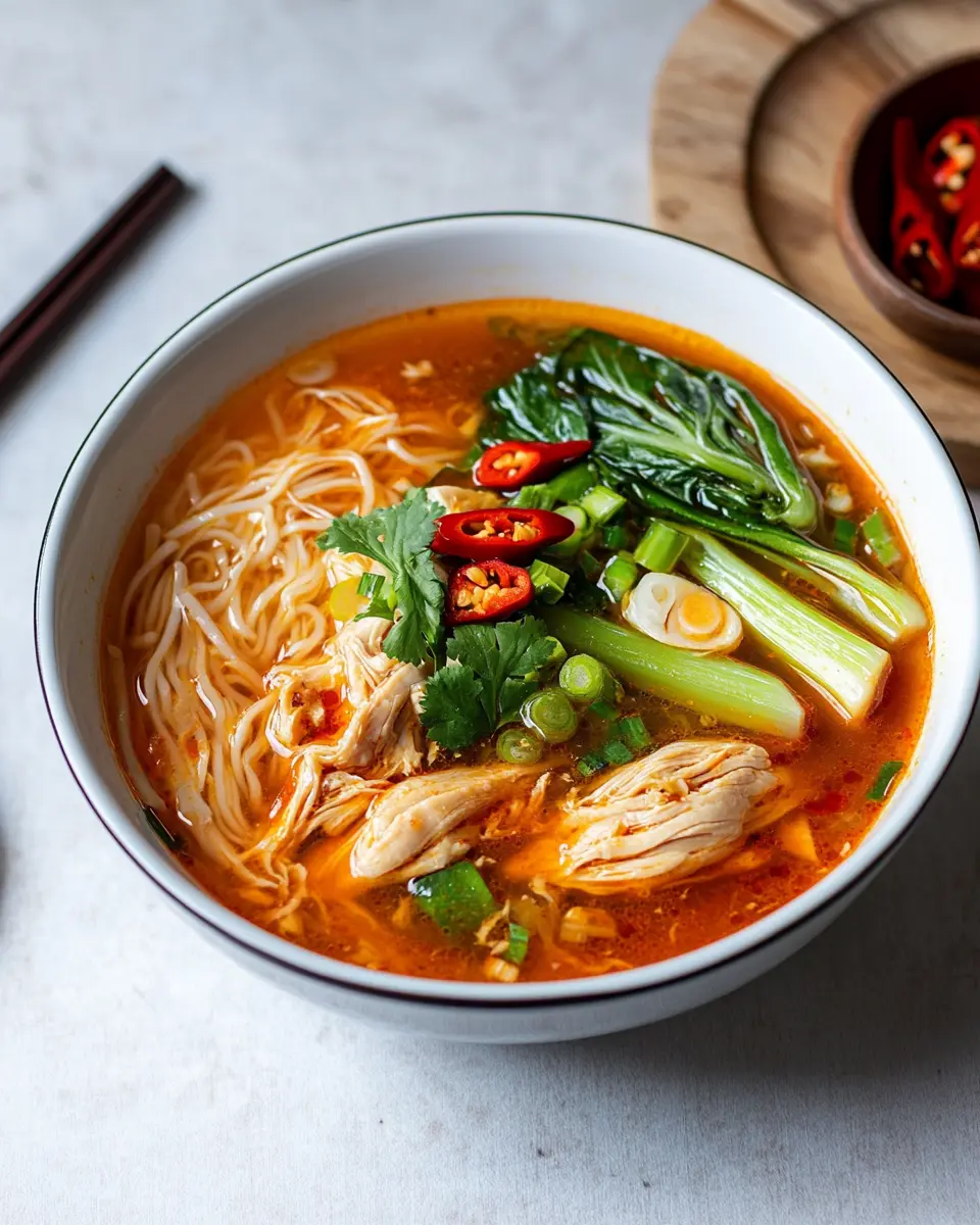 Peking-Suppe mit Hähnchen First Image First Image