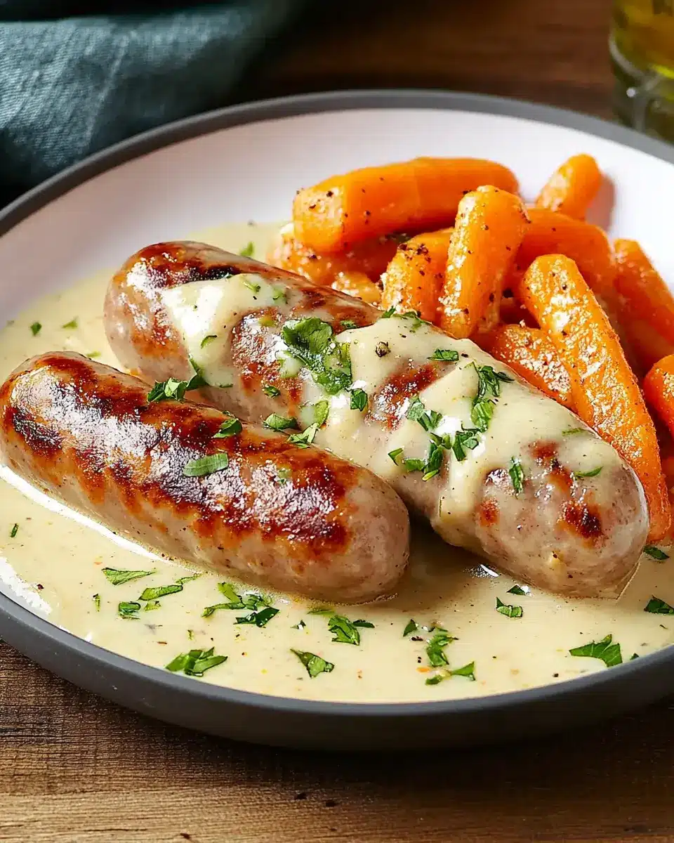 Bratwurst-Rahmragout zu Möhren: Cozy Comfort in Every Bite