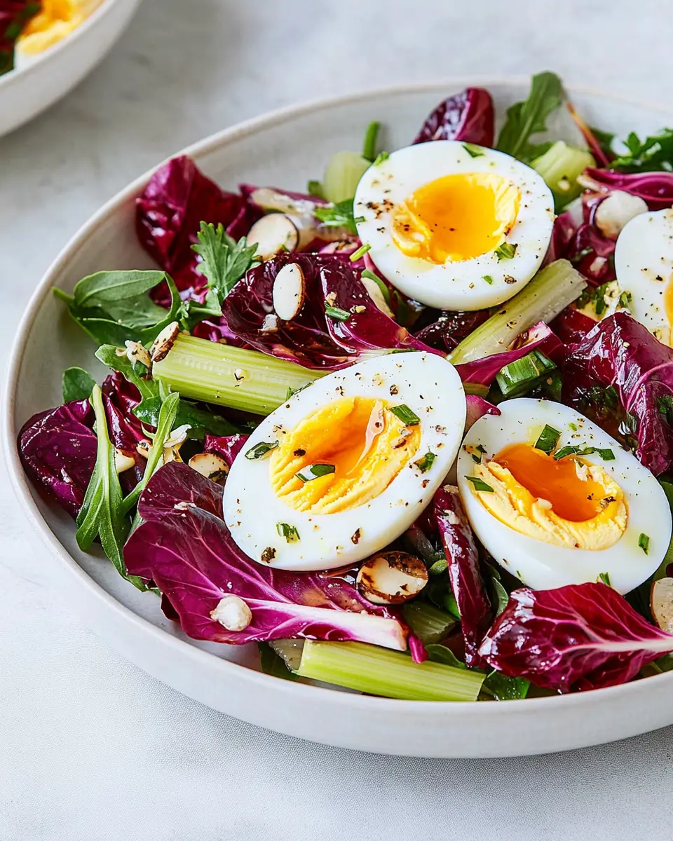 Radicchio-Sellerie-Salat mit Ei First Image First Image