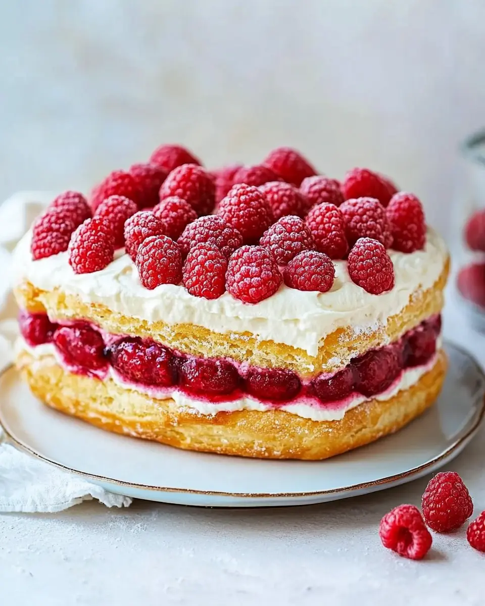 Einfache Windbeuteltorte mit Himbeeren: Immer gelingt, köstlich!