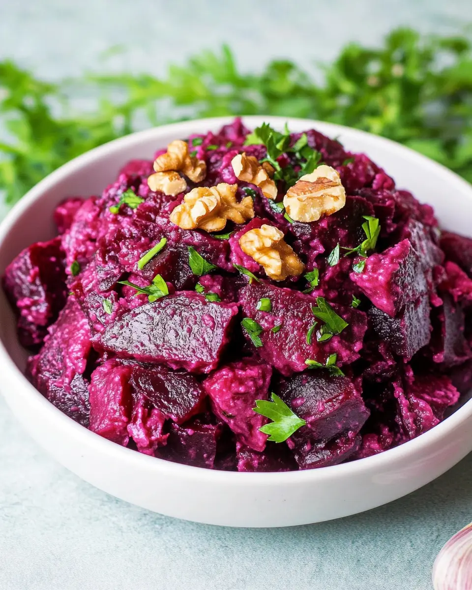 Rote Bete Salat mit Walnüssen und Mayonnaise: Irresistibly Creamy Delight