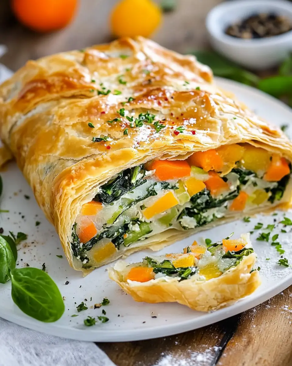 Vegetarischer Gemüsestrudel mit Blätterteig: Guilt-Free Goodness