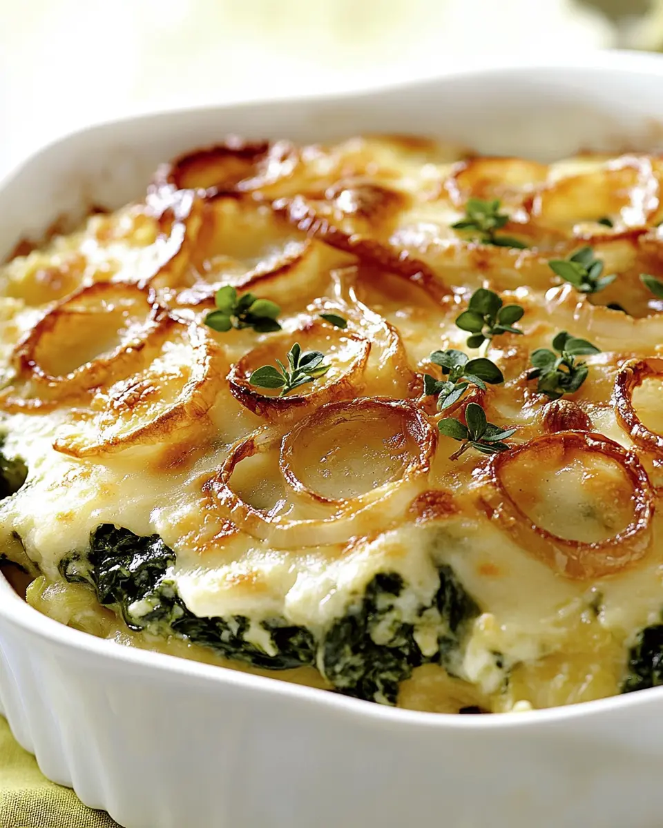 Spinatspätzli-Gratin mit Käse und Zwiebeln: Irresistibly Comforting!