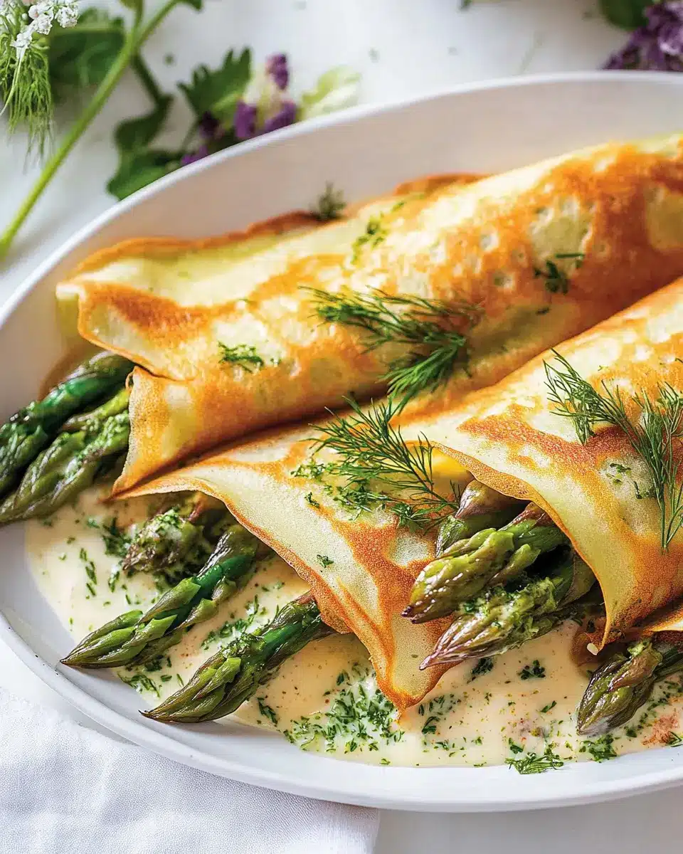 Spargel-Lachs-Crespelle: Irresistibly Creamy and Flavorful!