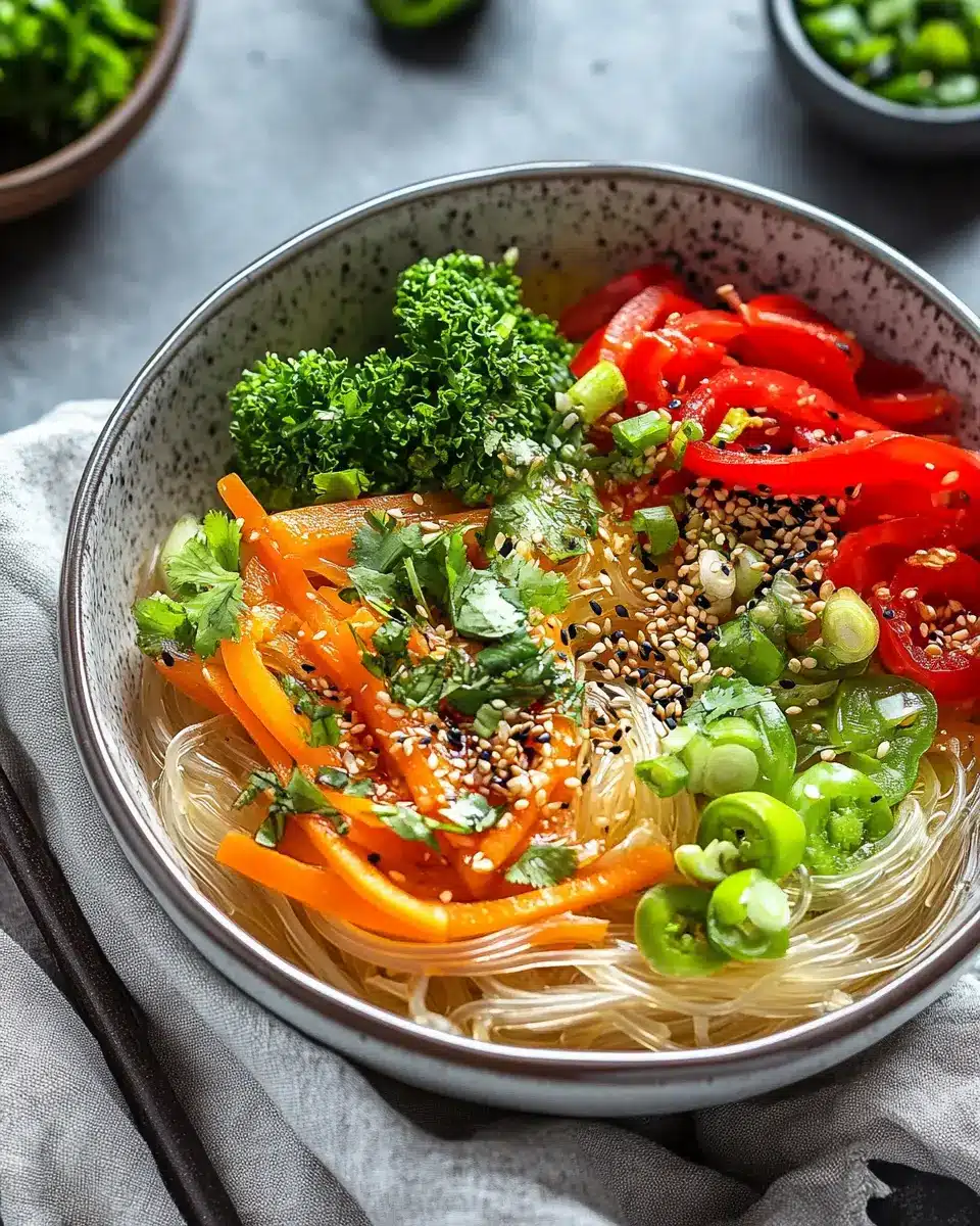 Asiatische Glasnudel-Bowl mit Sesam: Joyful & Flavor-Packed!