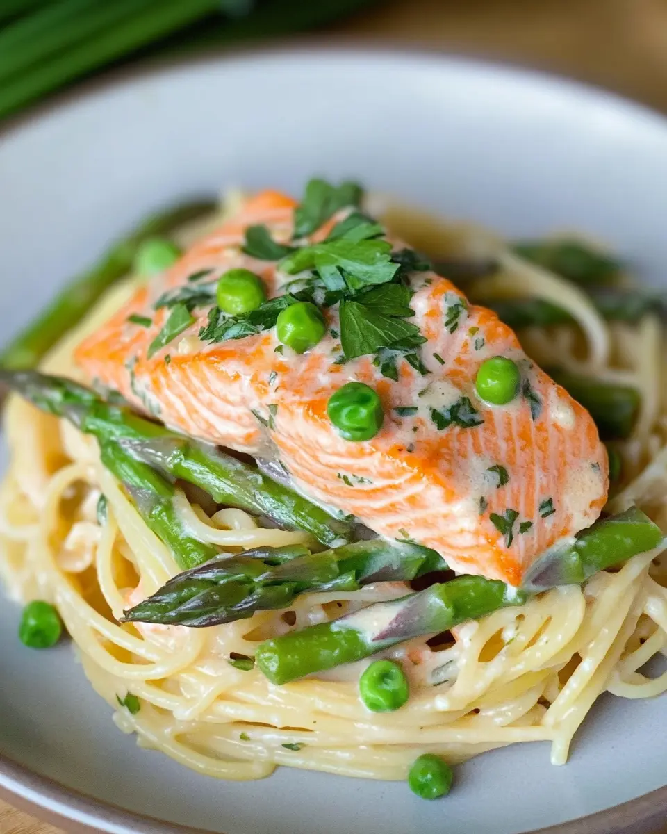 Spargel Pasta mit Lachs First Image First Image
