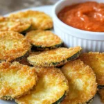 Panierte Zucchinischeiben mit Tomatendip First Image First Image