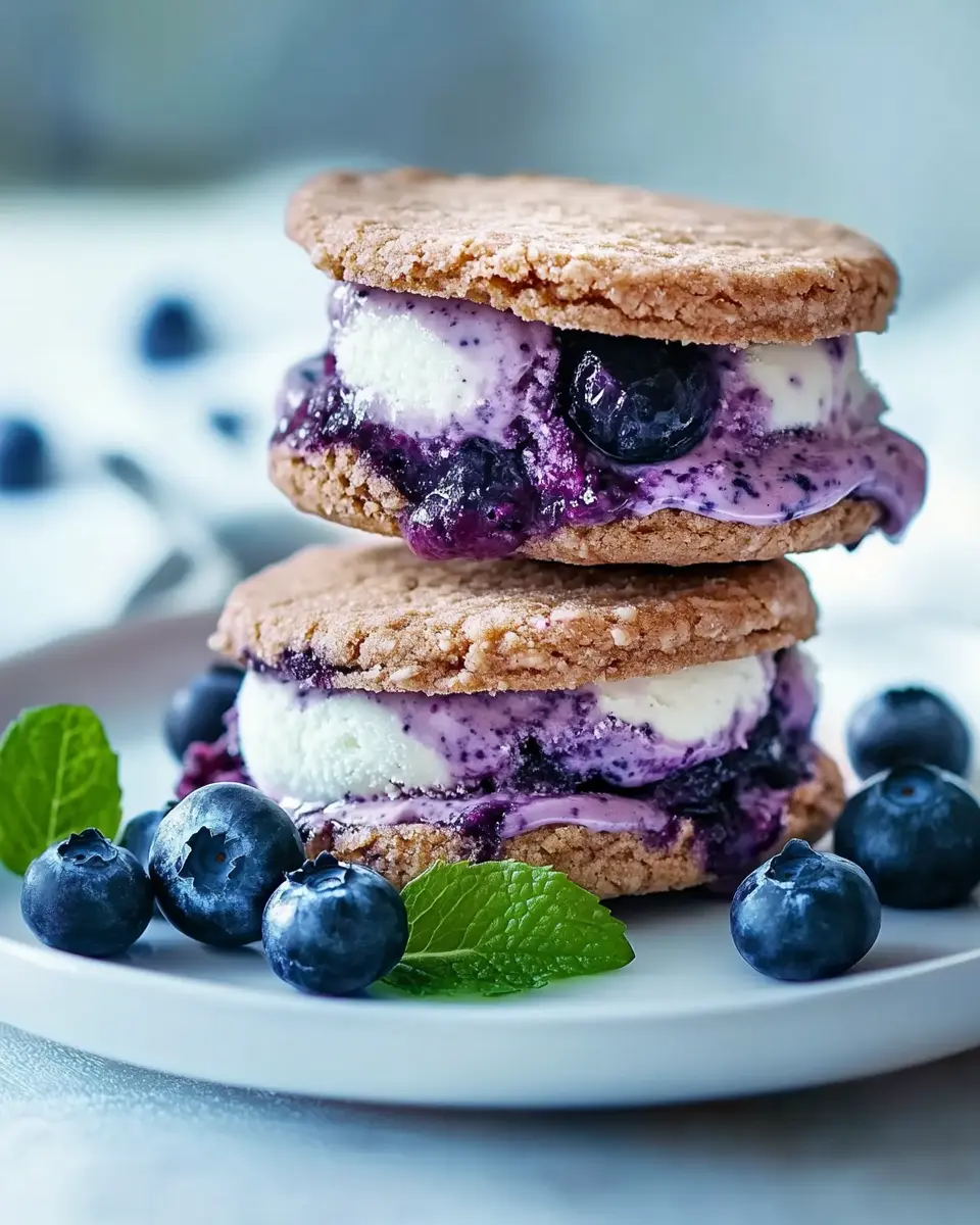 Blaubeer Eiscreme Sandwich: The Indulgent Summer Delight