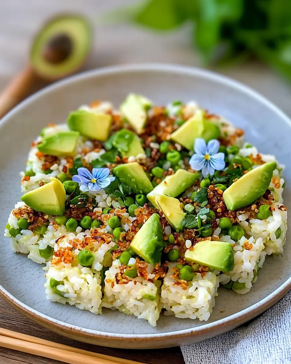 Knusprige Reis-Quadrate mit Avocado: Einfach unwiderstehlich!