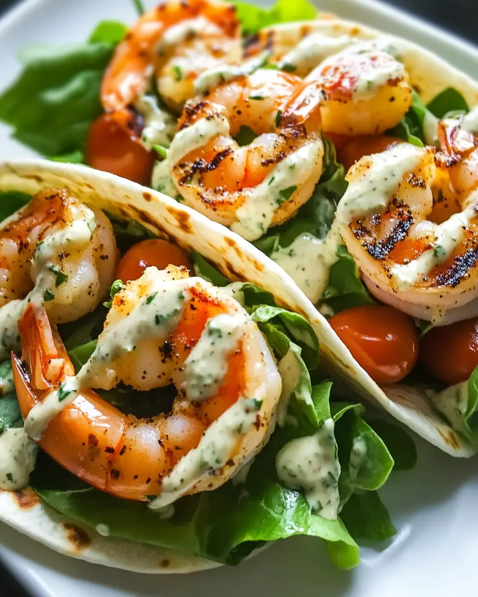 Gegrillte Garnelen Caesar Wraps für schnelle Küche: Unbeatable Flavor