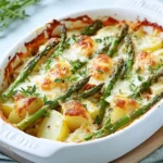Auflauf mit grünem Spargel und Kartoffeln First Image First Image