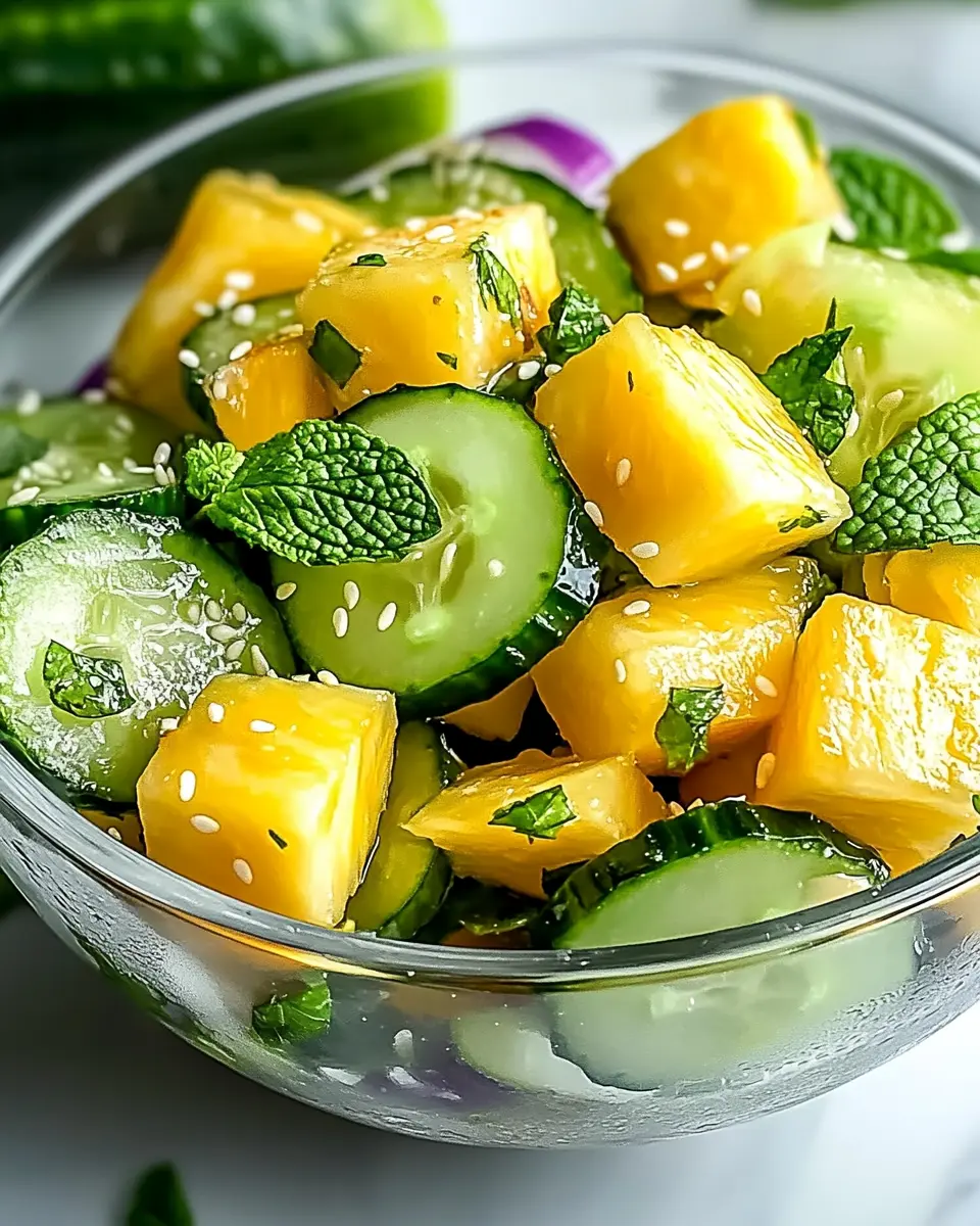 Ananas Gurkensalat für frische Sommertage: Juicy Sommerfrische!