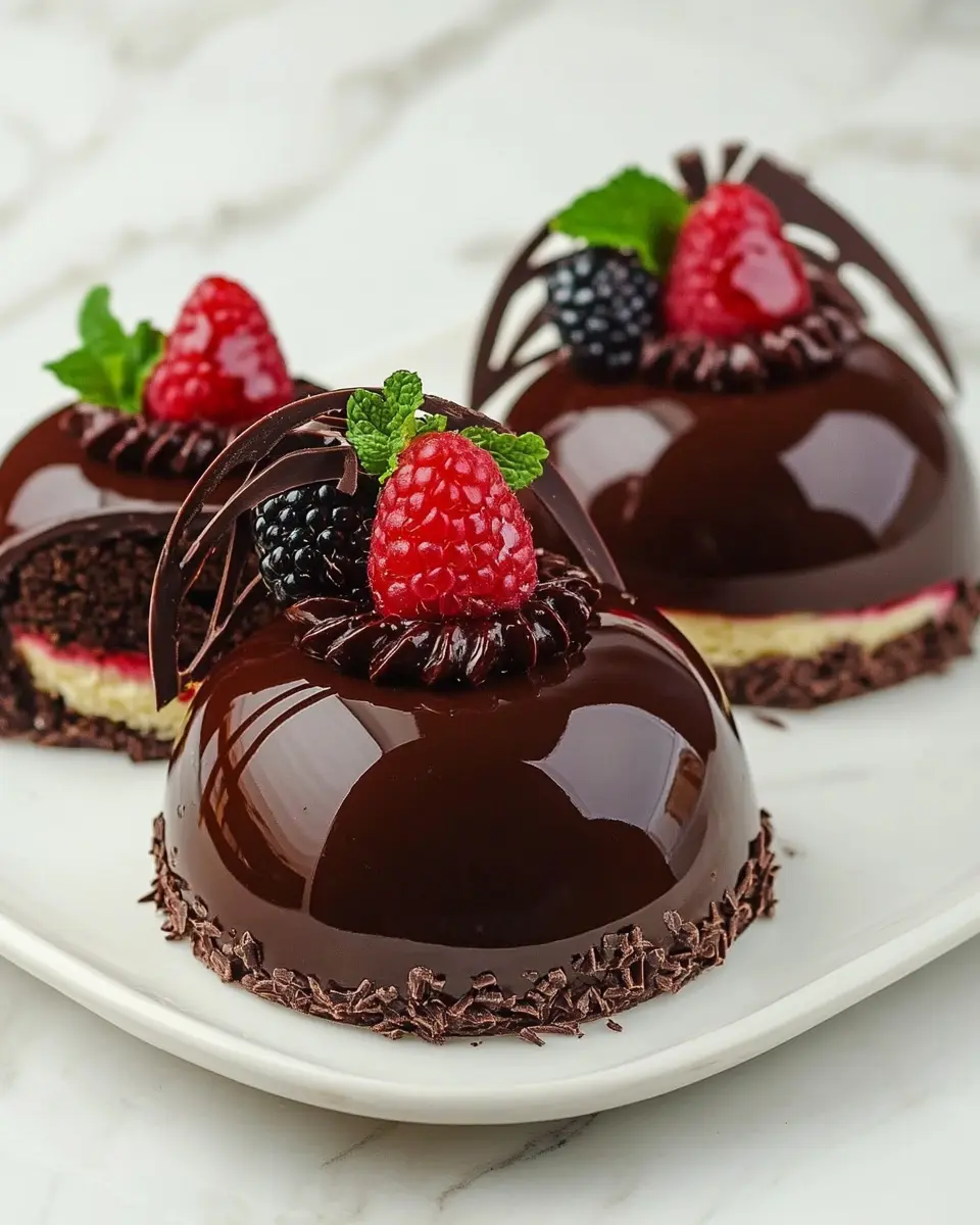 Mirror Glaze Mousse-Törtchen: Indulgent Treats to Impress!