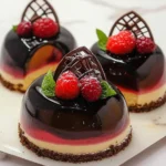 Mirror Glaze Mousse-Törtchen First Image First Image